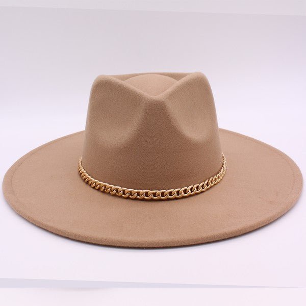 Coco Gold Chain Wide Brim Cowgirl Hat - ShopRbls