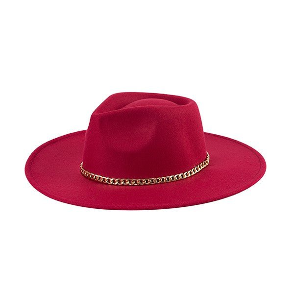 Coco Gold Chain Wide Brim Cowgirl Hat - ShopRbls