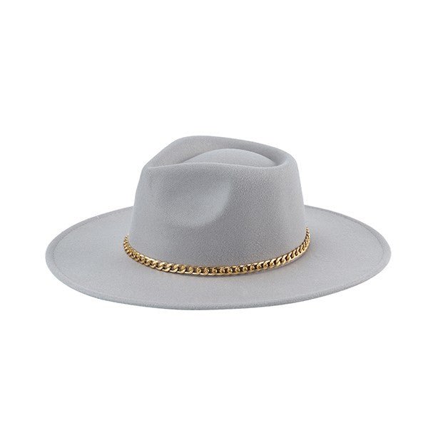 Coco Gold Chain Wide Brim Cowgirl Hat - ShopRbls