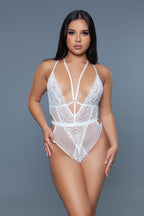 Desire Strappy Lace & Mesh Bodysuit Teddy - ShopRbls
