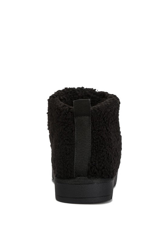 Antonia Plush Fleece Lined Platform Ankle Booties