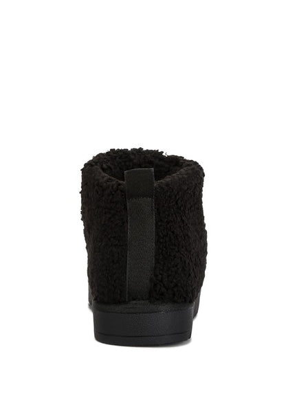 Antonia Plush Fleece Lined Platform Ankle Booties
