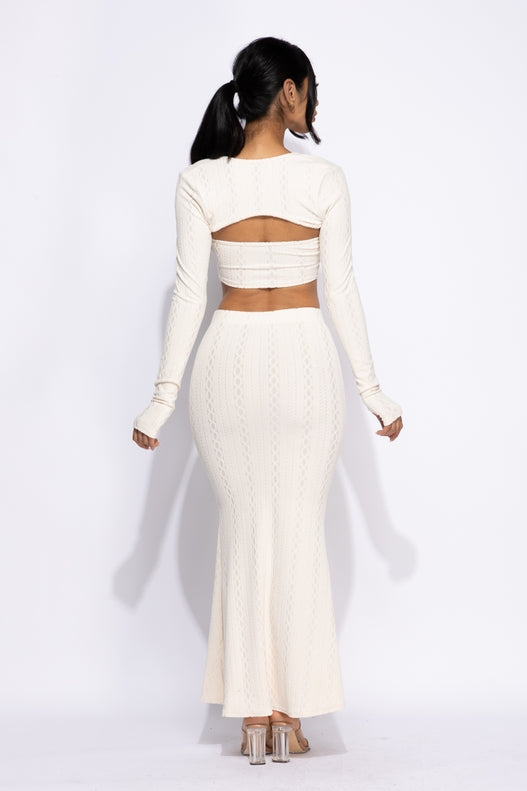 Say My Name Three Piece Bolero & Maxi Skirt Set