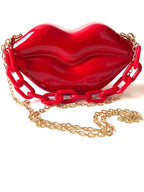 XOXO Acrylic Hard Case Lips Clutch Bag