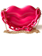 XOXO Acrylic Hard Case Lips Clutch Bag