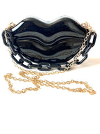 XOXO Acrylic Hard Case Lips Clutch Bag
