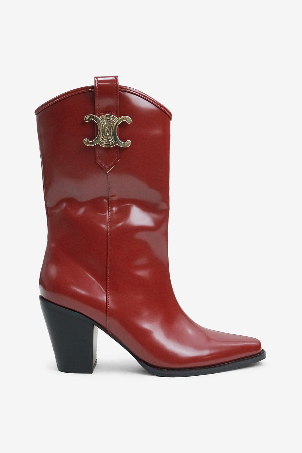 Sanaah Pointed Toe Chunky Heel Mid Calf Boots