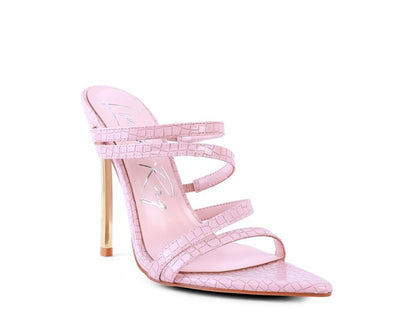 Croc Madame Strappy Pointed Toe Heeled Sandals