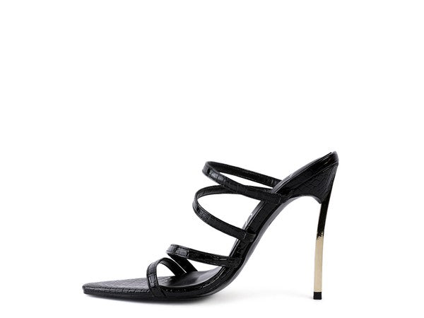 Croc Madame Strappy Pointed Toe Heeled Sandals