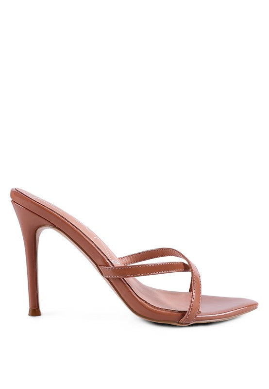 Under Your Spell Multi Strap Pointed Toe High Heel Mule Sandals