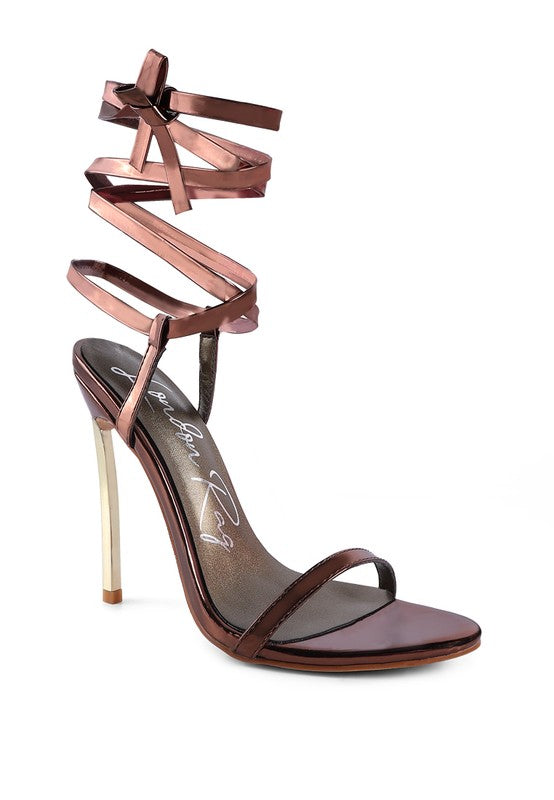 Runway Wraparound Pointed Toe High Heel Sandals