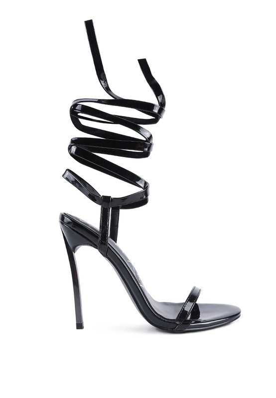 Runway Wraparound Pointed Toe High Heel Sandals