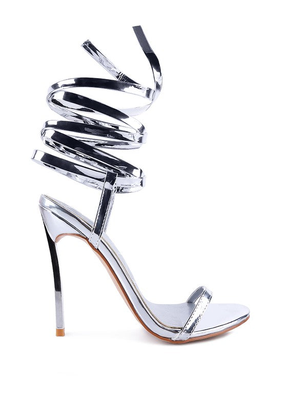Runway Wraparound Pointed Toe High Heel Sandals