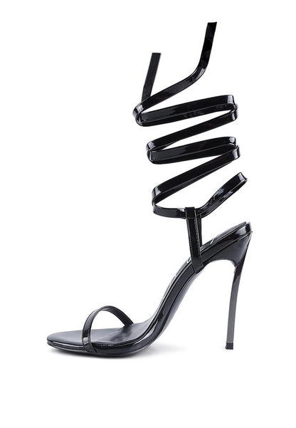 Runway Wraparound Pointed Toe High Heel Sandals