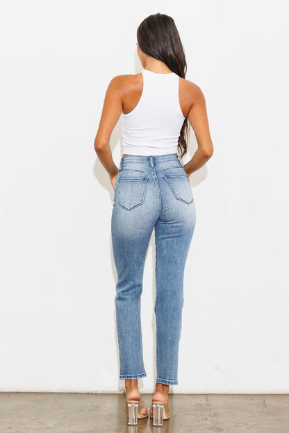 Modern Classic High Rise Straight Leg Ankle Jeans