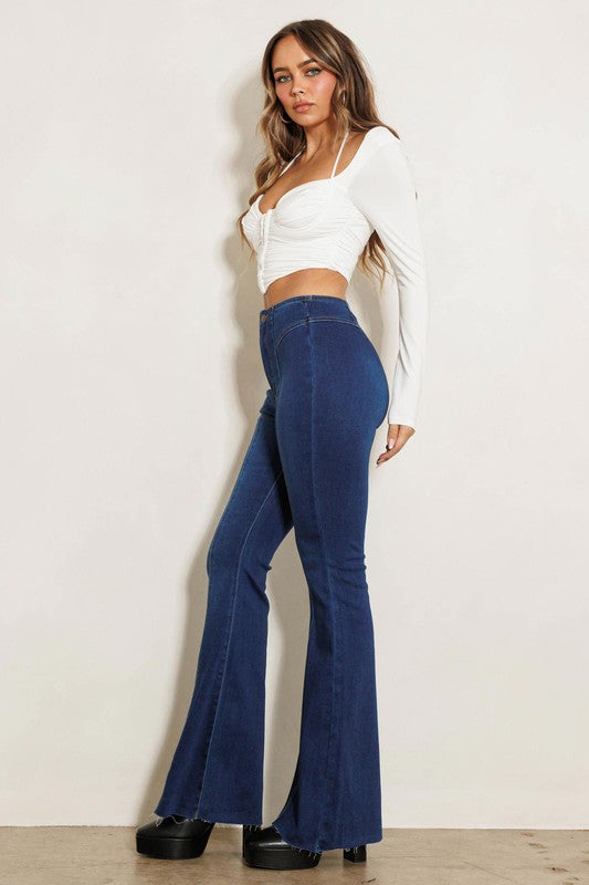 Its All Love High Waisted Flare Leg Jeans