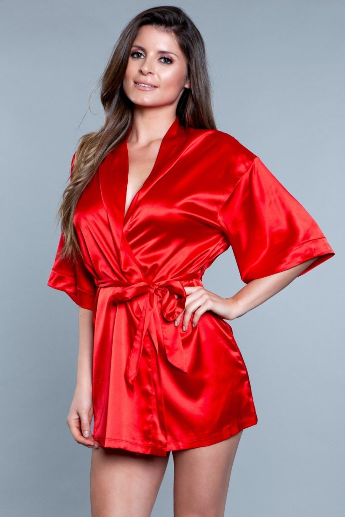 Prissy Princess Short Satin Robe