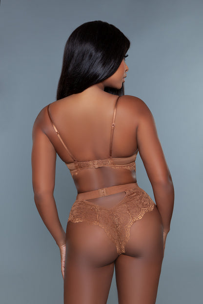 Love To Love You Open Back Sheer Lace Teddy