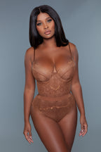 Love To Love You Open Back Sheer Lace Teddy