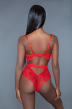 Love To Love You Open Back Sheer Lace Teddy