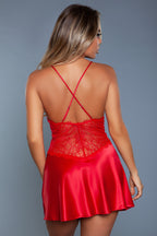 Next To You Lace And Satin Slip