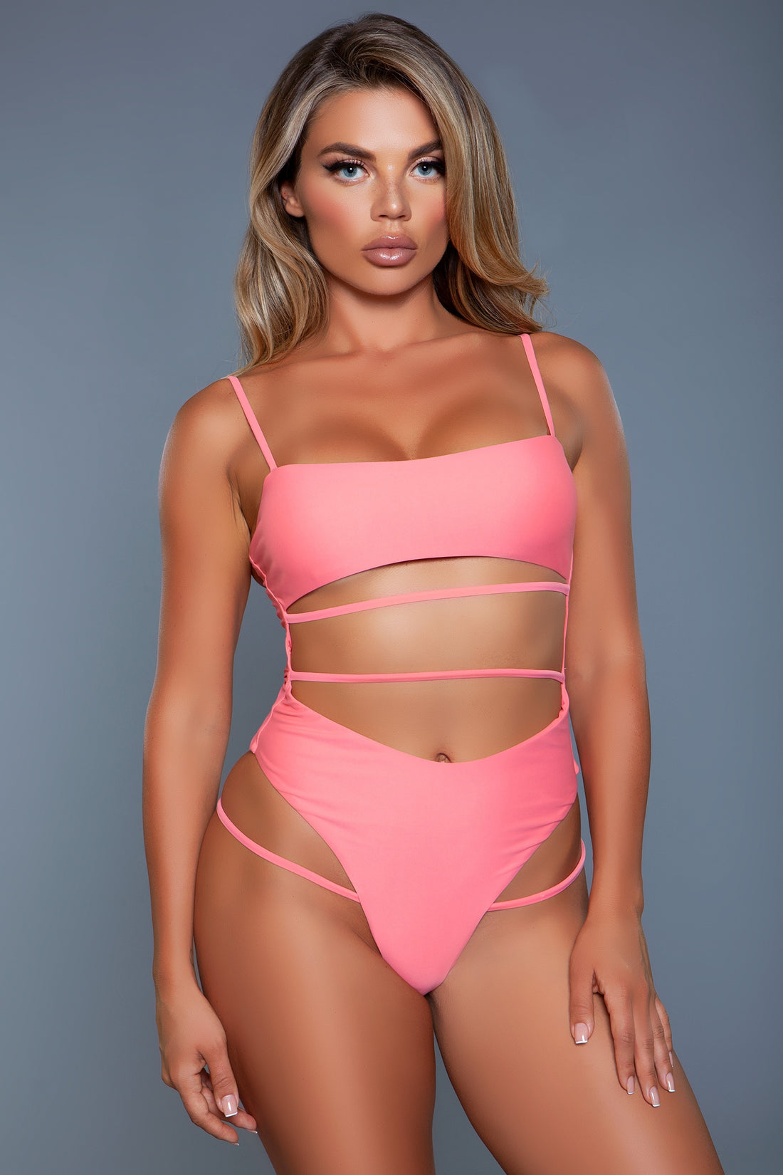 Summer Days Front Cutout One Piece Brazilian Swimsuit
