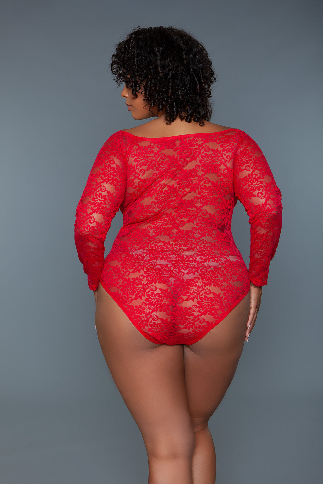 Take Your Time Floral Lace Plus Size Curve Bodysuit