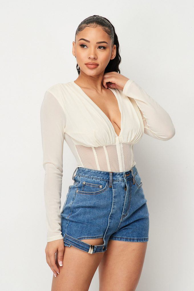 Spring Romance Fishnet & Mesh Bodysuit-Bodysuit-ShopRbls