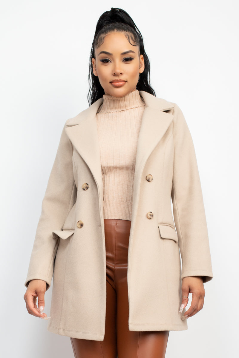 Chic In The City Double Breasted Longline Coat