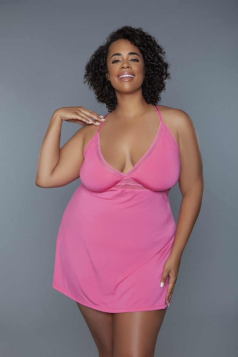 Hold Me Closer Plus Size Sheer Cami Babydoll