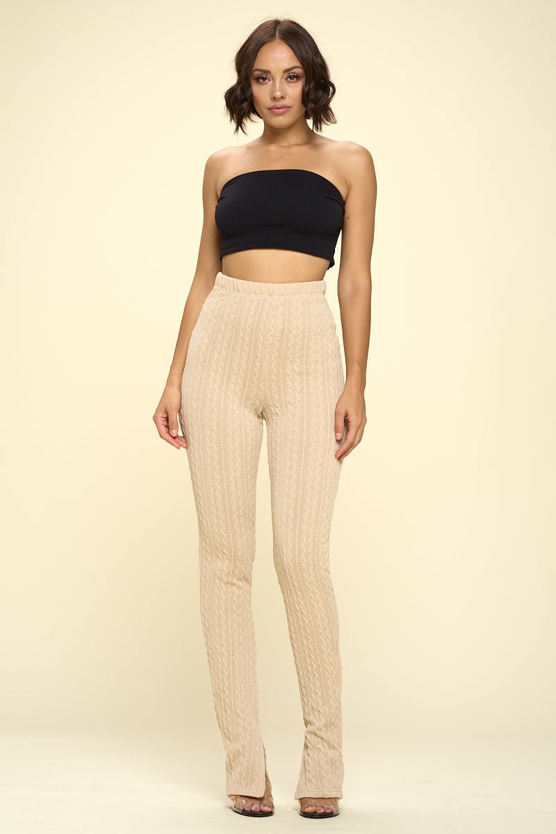 Neutrals Only High Rise Split Hem Leggings