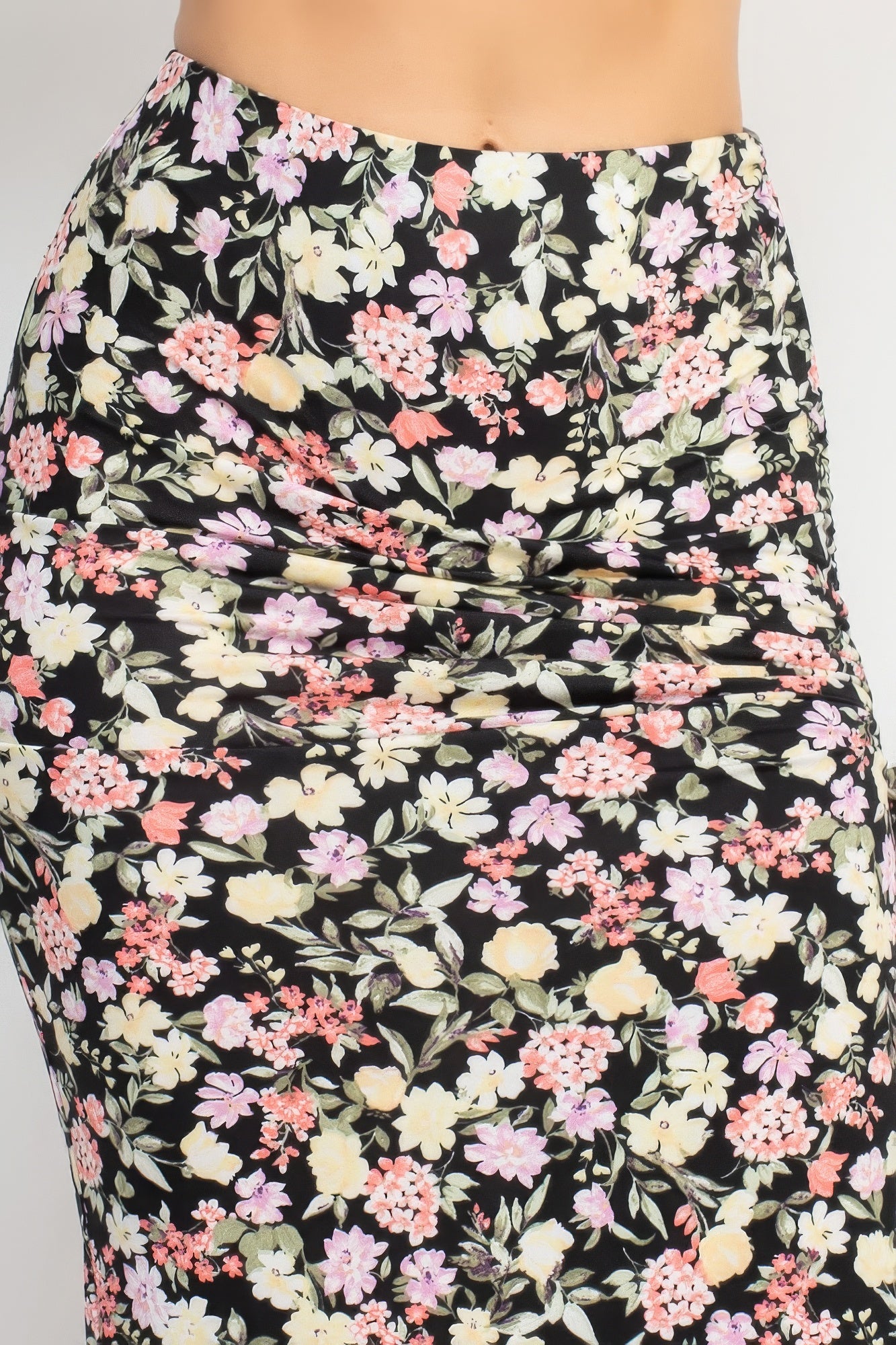 Daisy Two Piece Floral Print Crop &amp; Maxi Skirt Set