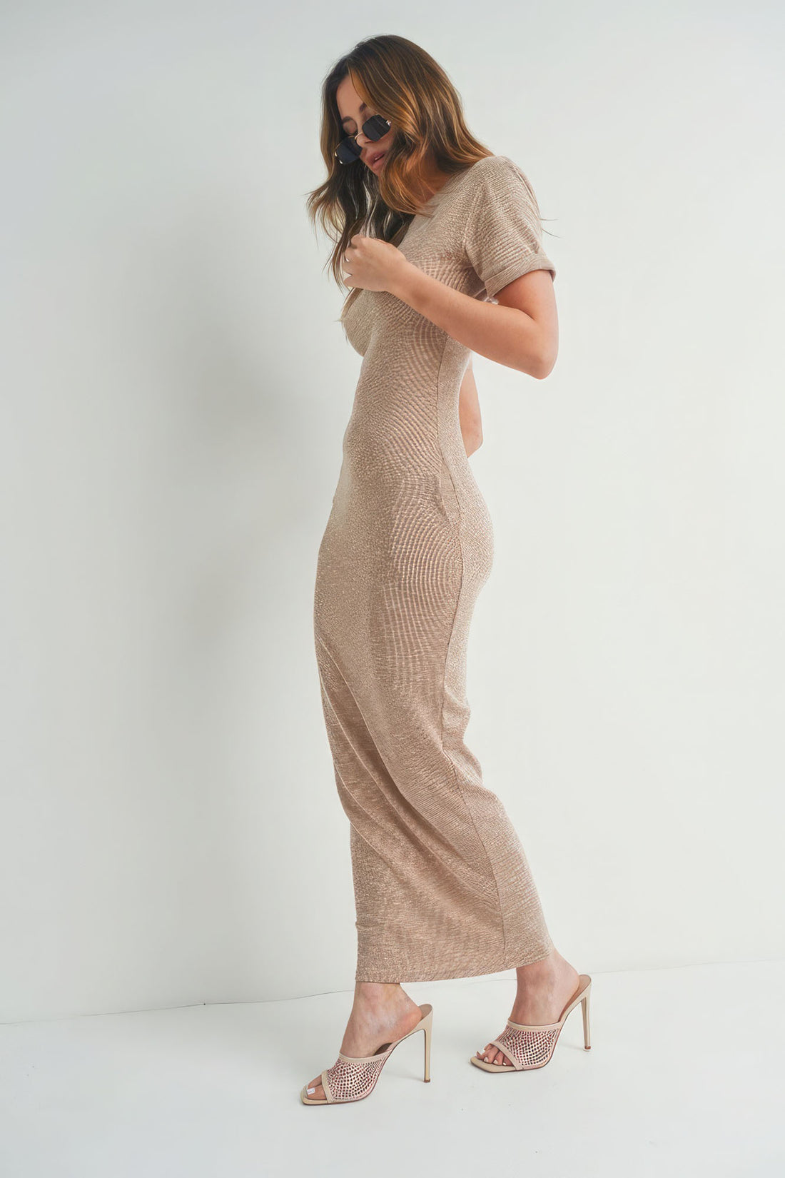 Noella Ribbed Knit Bodycon Maxi Dress