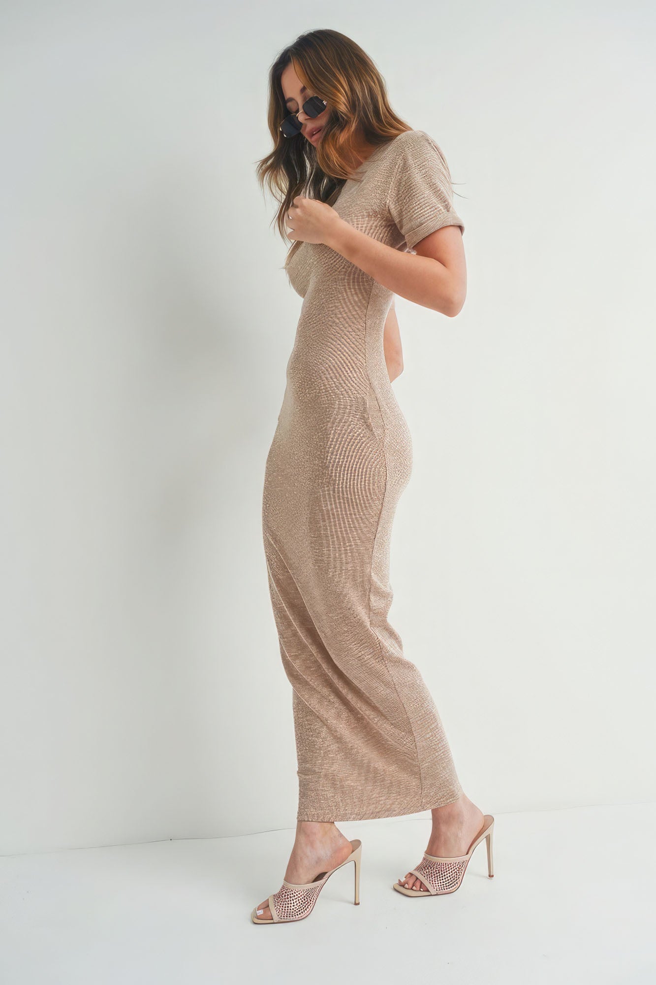Noella Ribbed Knit Bodycon Maxi Dress